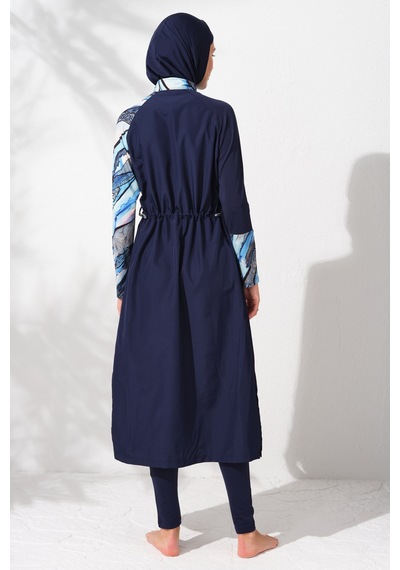Pierre Cardin Uzunkollu Fermuarlı Tesettür Mayo Desenli 231913 Çok Renkli Pierre Cardin Uzunkollu Fermuarlı Tesettür Mayo Desenli 231913 Çok Renkli