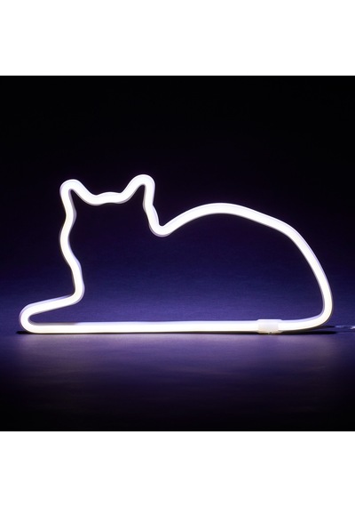 Mustard Sitting Cat Led Işık