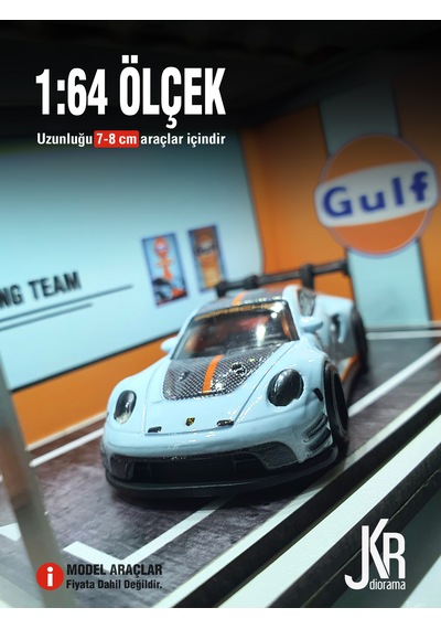 Gulf Diecast Led Işıklı Akrilik Korumalı Stand/diorama 1:64 Ölçek