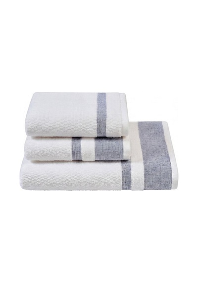Doqu Home Akdeniz Verona Banyo Yüz Havlu Seti Indigo Lacivert