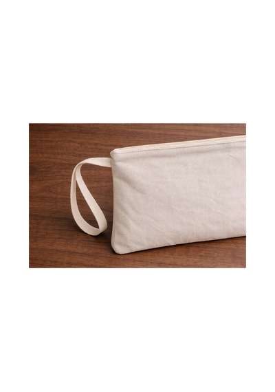 Makyaj Çantası Organizer 15 20 Cm Fermuarlı Ham Bez Çok Amaçlı Çanta Ekru - 834126606 Ekru - 834126606
