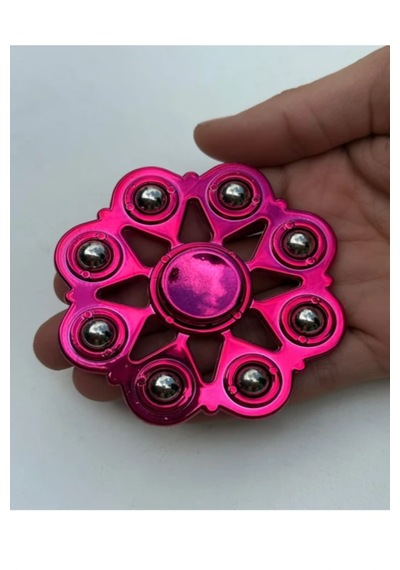 Metal Stres Çarkı Pembe 4 Farklı Desen Fidget Spinner Stres Atıcı Ve Rahatlatıcı Stres Çarkı