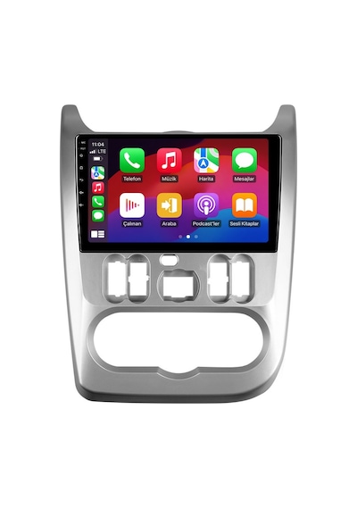 Dacia Logan 2009-2013 Android Multimedya Carplay Android Auto Navigasyon Kameralı 4gb Ram 64gb 9"