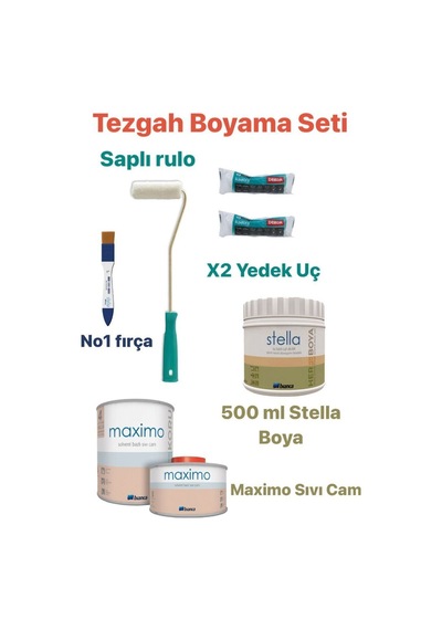 Stella Tezgah Boya Seti -siyah