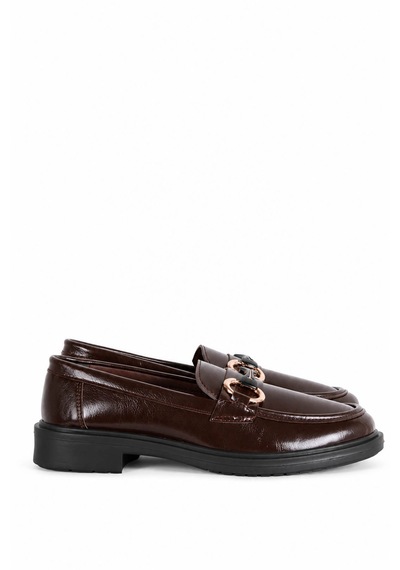 Trender 69-706 Kahverengi Kadın Loafer Ayakkabı 27ksd9000004