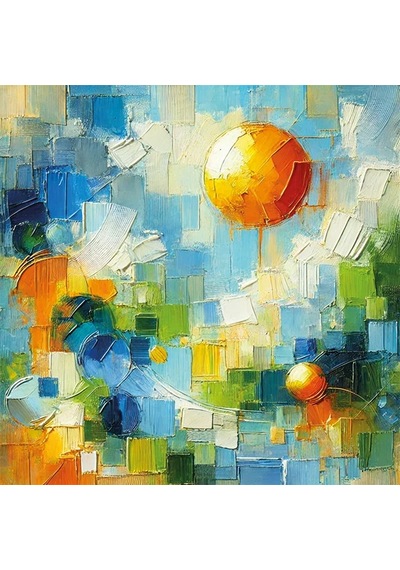 Yaz Mevsimi Kanvas Tablo 60x60cm Çok Renkli