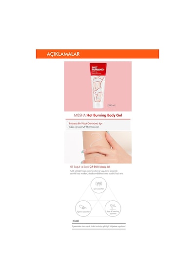 Missha Hot Burning Body Gel Sıcak&Soğuk Çift Etkili Sıkılaştırıcı Masaj Jeli 200 ML