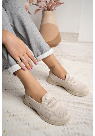 Nesilshoes Nesil Shoes Bsea 575 Bej Memory Foam Kadın Yürüyüş Ayakkabısı Nesilshoes Nesil Shoes Bsea 575 Bej Memory Foam Kadın Yürüyüş Ayakkabısı
