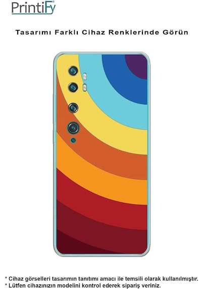 Xiaomi Redmi Note 11r Uyumlu Kamera Korumalı Renk Cümbüşü A Tasarımlı Şeffaf Kılıf
