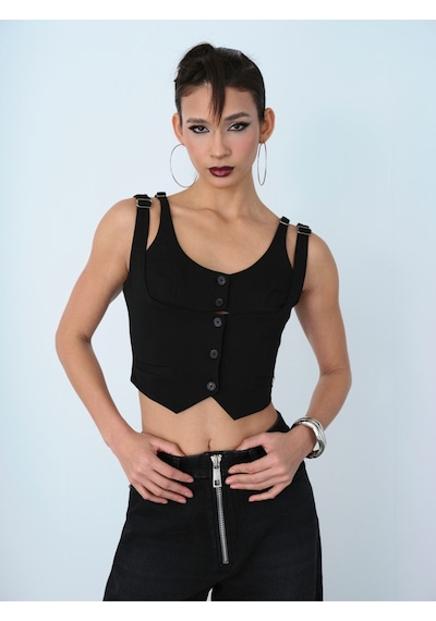 Slim Fit Kadın Büstiyer Siyah