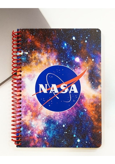 Öğrenci Ve Ofis Kullanımı İçin Uygun Nasa Temalı Temalı Spiralli Çizgili Defter 80 Yaprak