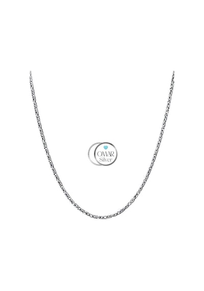 Omar Silver Zincir 925 Ayar 2 Mm Gümüş Erkek Oval Kral Kolye
