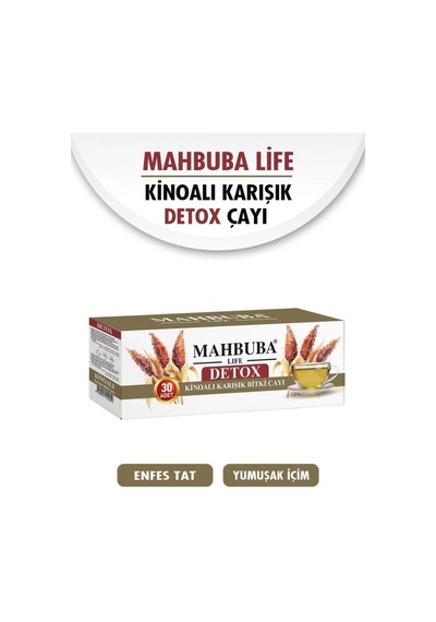 Mahbuba Kinoalı Karışık  Diyet Glutensiz Form Bitki Çayı 1 Aylık - 30 Kullanım Net 60gr