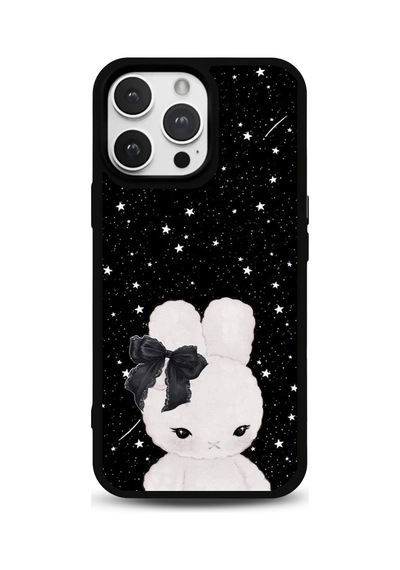 Apple iPhone 14 Pro Uyumlu Miffy Yıldızlı Tasarım Parlak Telefon Kılıfı