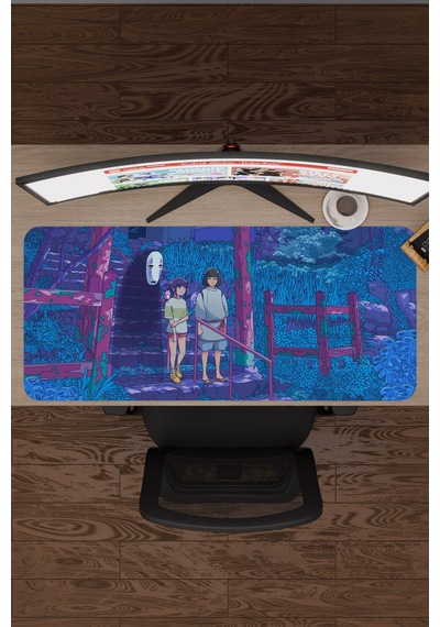 Spirited Away Kaymaz Dikişli Kauçuk Oyuncu Mousepad V2 - 90x40 Xxl Gaming Mouse Pad Fare Altlığı
