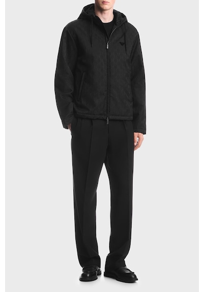 Emporio Armani Logolu Relaxed Fit Kapüşonlu Suya Dayanıklı Ceket Erkek Ceket Em006736 Af29202 Fc368 Siyah