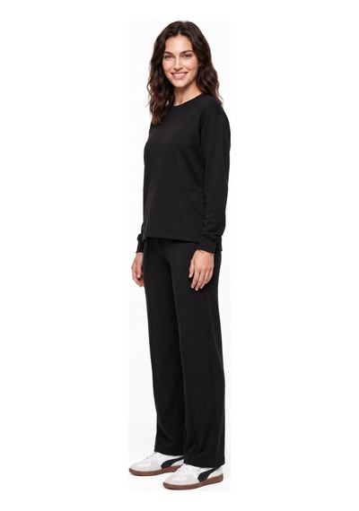 Pjs Gd Goldoremi Kadın Premium %100 Pamuklu Regular Bol Uzun Kollu Spor Eşofman Takım Siyah Pjs Gd Goldoremi Kadın Premium %100 Pamuklu Regular Bol Uzun Kollu Spor Eşofman Takım Siyah