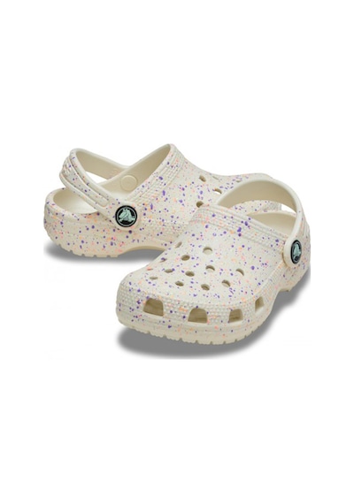 Crocs Classic Glow Paint Splatter Clog Çocuk Bej Günlük Stil Terlik 212495 2mt