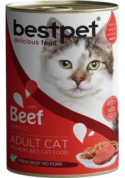 Bestpet Sığır Etli Konserve Yetişkin Kedi Maması 400 G