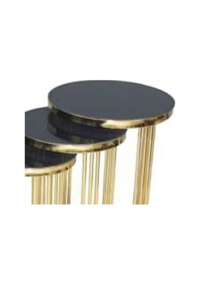 Brc Cadde Zigon Model Metal Çelik Gold Renk Kaplam Düz Siyah Temp