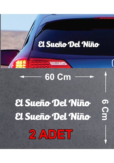El Sueno Del Nino Sticker - Bir Çocuğun Rüyası Sticker - Araba Oto Motosiklet Karavan Cam Araç Sticker - 00223 60X6 Cm