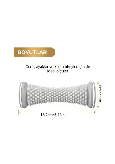 Ayak Masaj Rulosu - Dikenli Terapi Silindiri Destekleyici Masaj Aleti