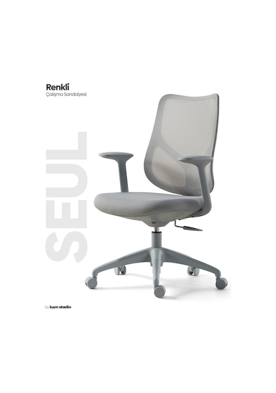 Seul Ergonomik Çalışma Sandalyesi - Gri