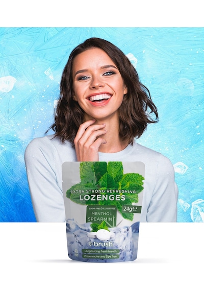 Tbrush Ağız Kokusu Önleyici Mentol ve Nane Aromalı Ağız Pastili - Alkolsüz ve Şekersiz