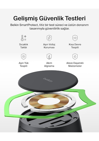 Ultracharge Pro 2 Si 1 Arada Qi2 Şarj İstasyonu 25 W, Siyah Çok Renkli