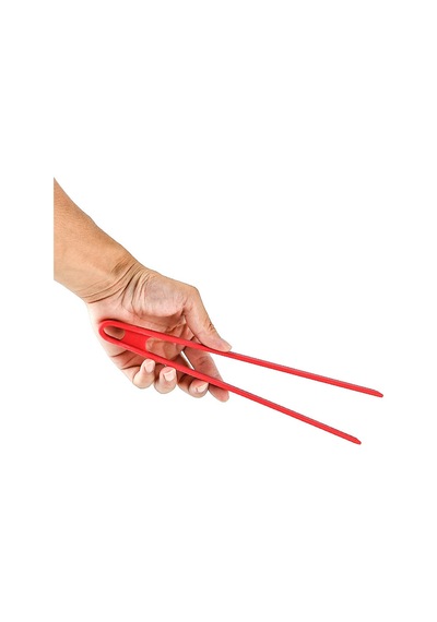 Silikon Kızartma Maşası Kırmızı 29 Cm - Izgara Maşası Isıya Dayanıklı Büyük Boy Komple Silikon Maşa