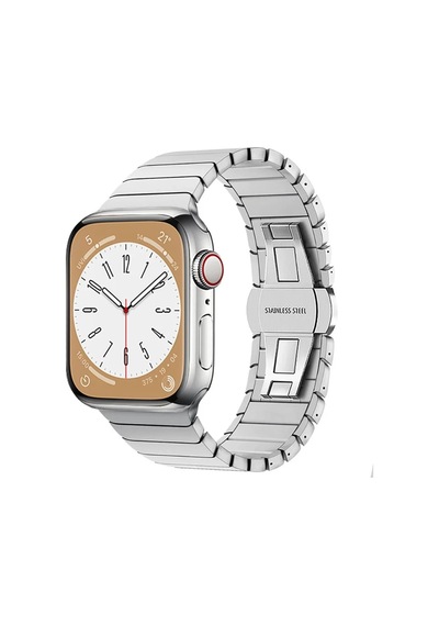 Apple Watch 38mm Uyumlu Kr413 Fine Steel Kordon - Gümüş
