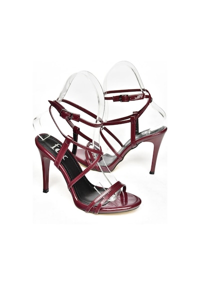Fox Shoes S997066308 Bordo Rugan İnce Topuklu Kadın Ayakkabı Bordo