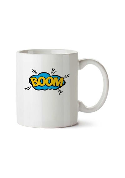 Boom Süper Kahraman.png İki Tarafı Baskılı Kupa Bardak Çok Renkli