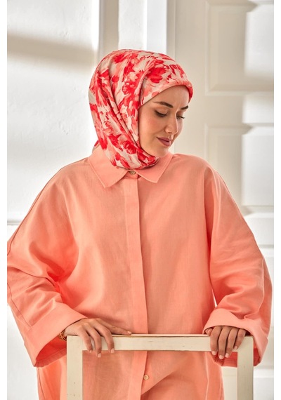 Silk Home Velora Eşarp 161001-39 Taş, Ekru, Somon, Narçiçeği
