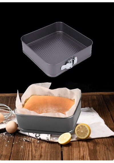 Karbon Çelik 24 Cm Siyah Kare Kelepçeli Kek Pasta Kalıbı Cin799sy Diğer