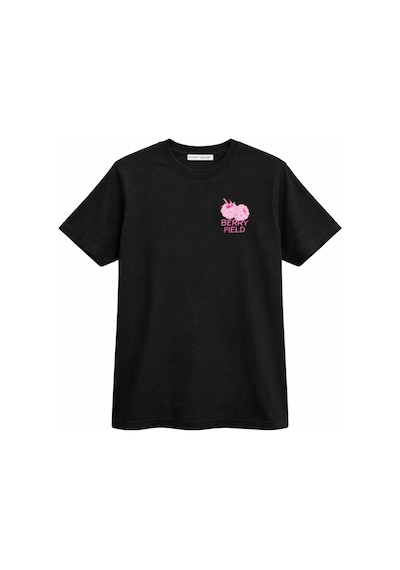 Mixray 2054 Kadın Berry Field Baskılı %100 Pamuk T-shirt Siyah Mixray 2054 Kadın Berry Field Baskılı %100 Pamuk T-shirt Siyah