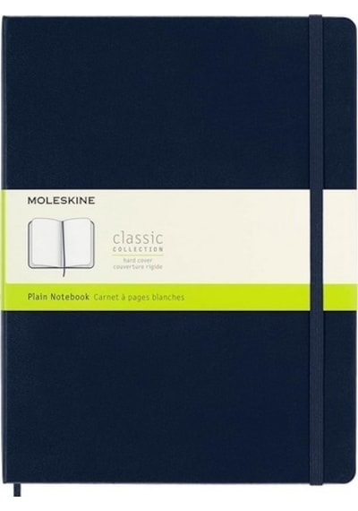 Moleskine Sert Kapak Defter Safir Mavi Çizgisiz - 19x25 - 5136