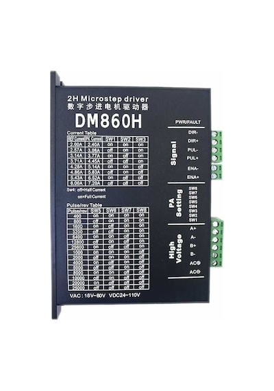 DM860H 2 Faz DC 110V 7,2A Step Motor Sürücü Fanlı Nema 23 Nema 34