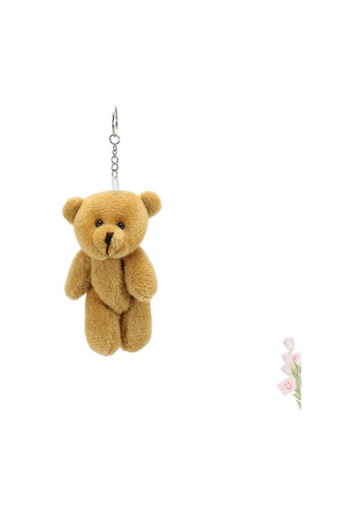 Peluş Ayıcık Anahtarlık. 9 X 5.5 Cm - Kahve Kahverengi