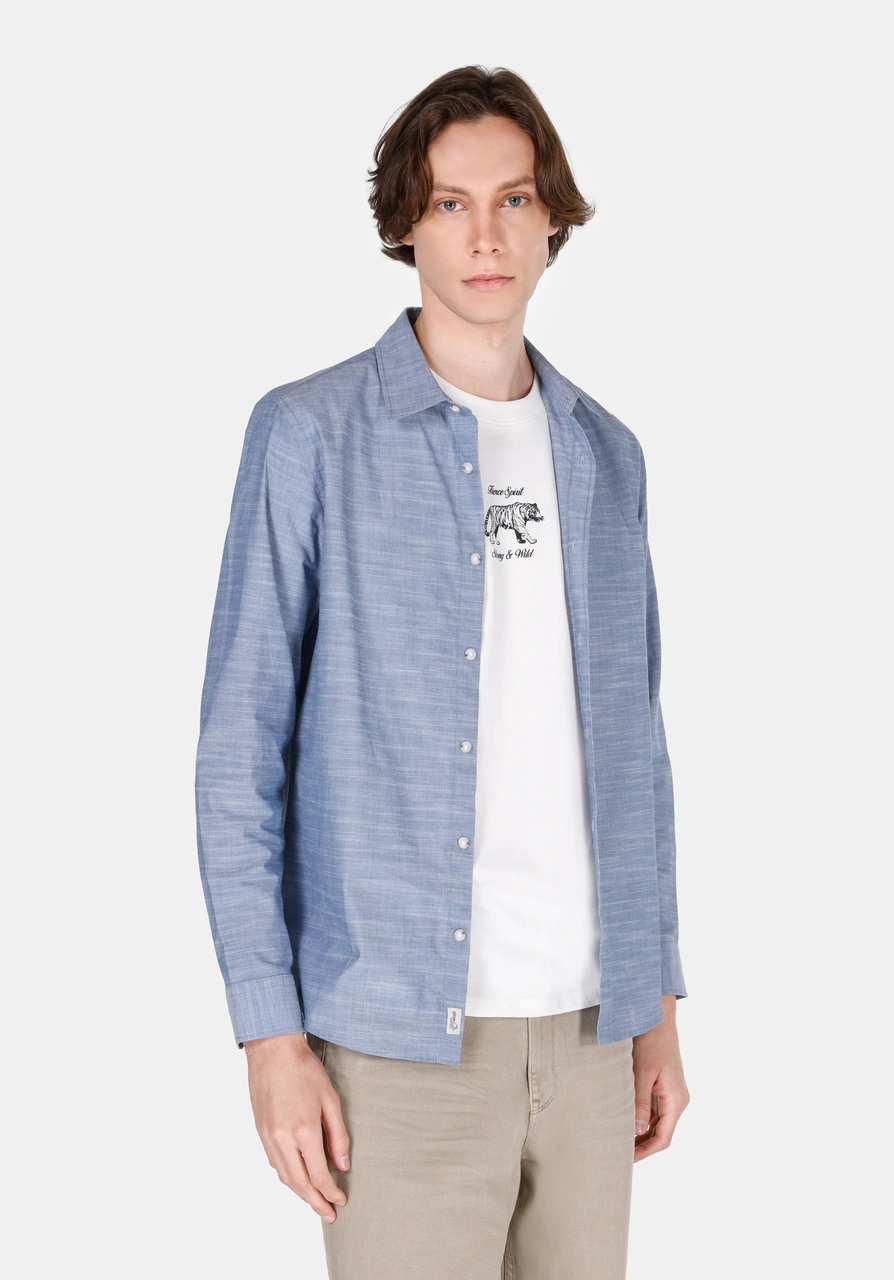 Colin's Colins Regular Fit Shirt Neck Düz Erkek Mavi Uzun Kol Gömlek Cl1073846 Q1.v1 Inv Indigo Colin's Colins Regular Fit Shirt Neck Düz Erkek Mavi Uzun Kol Gömlek Cl1073846 Q1.v1 Inv Indigo