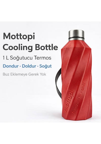Mottopi Soğutucu Saplı Termos 1 L Cooling Bottle Dondur Doldur Soğut, Buzsuz Soğuk Su Termosu, Soğutucu Şişe, Taşınabilir Sıvı Soğutucu Kırmızı Mottopi Soğutucu Saplı Termos 1 L Cooling Bottle Dondur Doldur Soğut, Buzsuz Soğuk Su Termosu, Soğutucu Şişe, Taşınabilir Sıvı Soğutucu Kırmızı