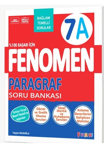 2027 7.sınıf Paragraf A Kolay Orta Seviye %100 Marif Yeni Müfredat Soru Bankası Yeni Ürün