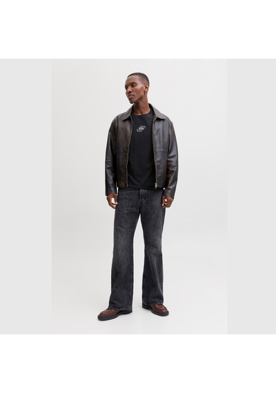 Jack & Jones Graphic Erkek Siyah Tişört 12268415-b Siyah