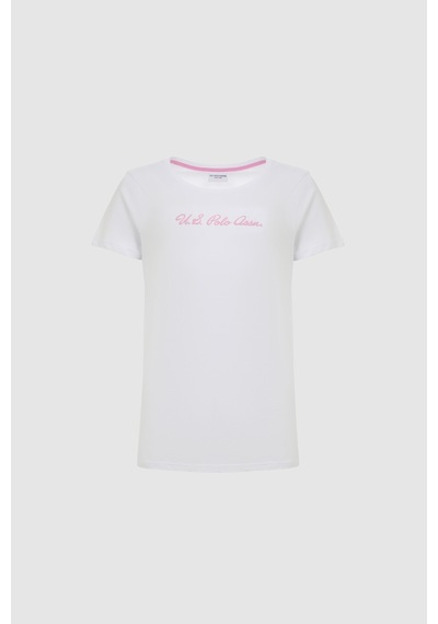 U.S. Polo Assn. U.s. Polo Assn. Kadın Beyaz Tişört Basic 50323450-vr013
