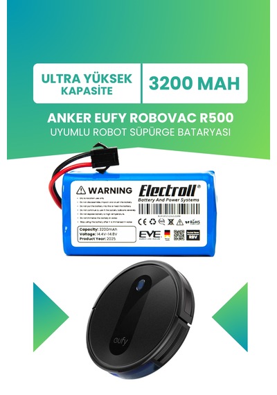 Anker Eufy Robovac R500 Uyumlu Batarya 3200mah Pil