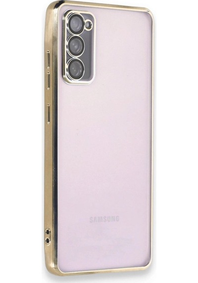 Tedar Samsung Galaxy Uyumlu S20 Fe Kılıf Razer Lensli Silikon - Gold Najmaddin standart