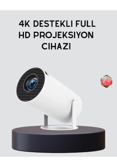 Ev Sineması Projeksiyon Cihazı 160 Ansı Lümen, 4k Uyumlu Ve Kablosuz Görüntü Aktarımı
