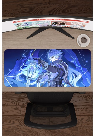 Flins Genshin Impact Anime Oyuncu V1 - 70x30 Xl Gaming Mouse Pad Fare Altlığı