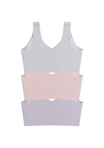 Cottonill Seamless Bra - Neriva Lazer Kesim Önden Düğmeli Minimizer Kadın Sütyen 3'lü Paket Çok Renkli