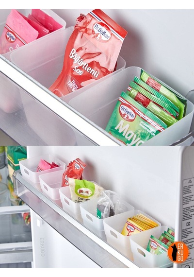 9'lu Set Buzdolabı & Kapak Içi Düzenleyici, Organizer Kutu Plastik 90 X 90 Beyaz Tr Diğer